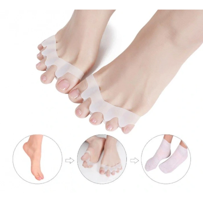 5 Parmak Ayıran Geçmeli Makara Beyaz Renk (5047)