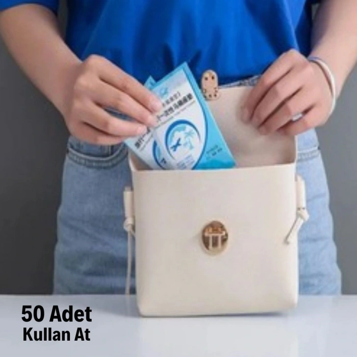 50 Adet Kullan At Pratik Kullanımlı Hijyenik Klozet Kapağı Poşeti (5047)