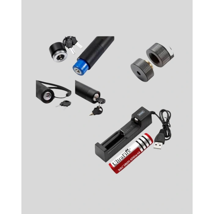 Mey İthalat® 5000mW Yeşil Lazer Pointer Profesyonel Uzun Menzilli