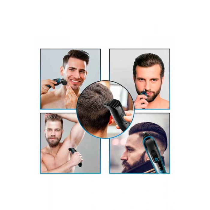 5in1 Fonksiyonlu Turbo Motorlu Saç Sakal Kesme Tıraş Makinesi Burun Kulak Ense Favori Tüm Vücut (5047)