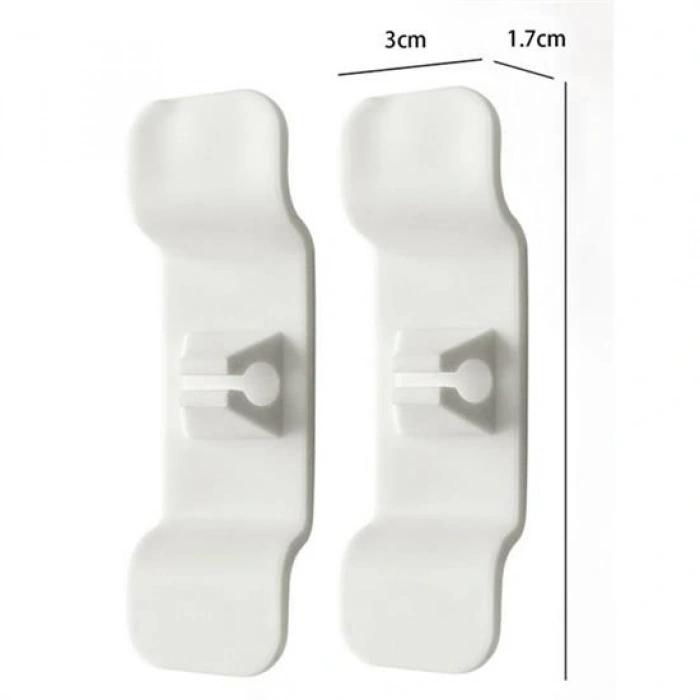 6&#39;lı Pratik Kablo Toparlayıcı Yapışkanlı Klips Mutfak Air Fryer Kettle Kahve Tost Makinası (5047)