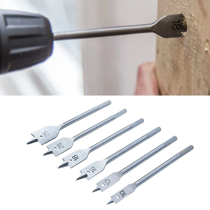 6 Parça Tahta Ahşap Oyma Yaprak Matkap Ucu Seti (5047)