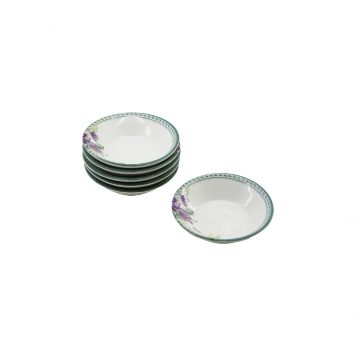 6 PCS PORSELEN DESENLİ ÇAY TABAĞI (5047)
