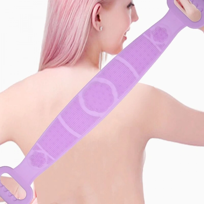 70 cm Çift Taraflı Sırt Kesesi -Silikon Duş Kesesi - Peeling Banyo Kesesi (5047)