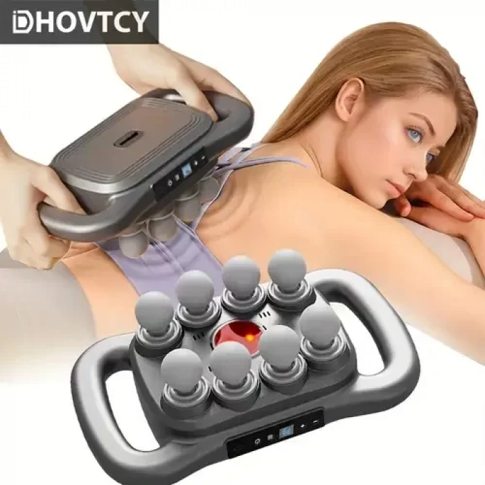 8 Başlıklı Şarjlı Isıtmalı Masaj Aleti (5047)