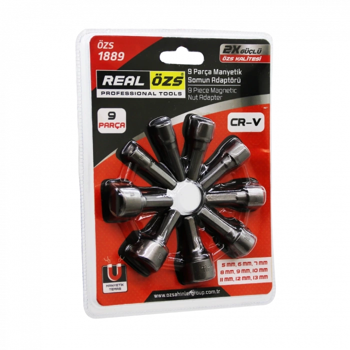 9  PARÇA   - 5-13 MM MANYETİK SOMUN SÖKME - ÇATI ADAPTÖRÜ (5047)