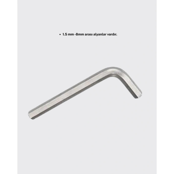 Mey İthalat® 9 Parça Alyan Anahtar Seti Isıl İşlem Görmüş Dayanıklı Çelik