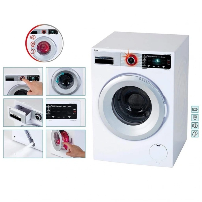 Mey İthalat® 9213 Bosch Oyuncak Sesli Işıklı Çamaşır Makinesi