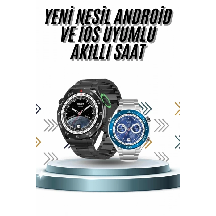 Mey İthalat® Akıllı Saat 1.62 İnç Ultimate Nabız Sensörlü Sesli Görüşme Yapabilen