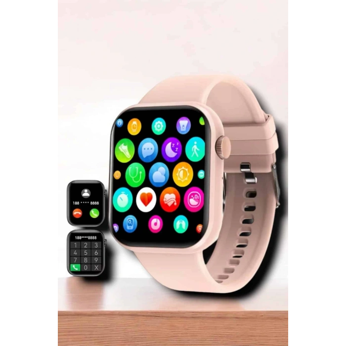 Mey İthalat® Akıllı Saat 44mm Çelik Kasa, OLED Ekran ve Gelişmiş Sağlık Takibi