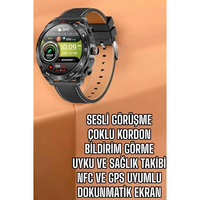 Mey İthalat® Akıllı Saat Bildirim Görme Sesli Görüşme Çoklu Kordon GPS Takibi