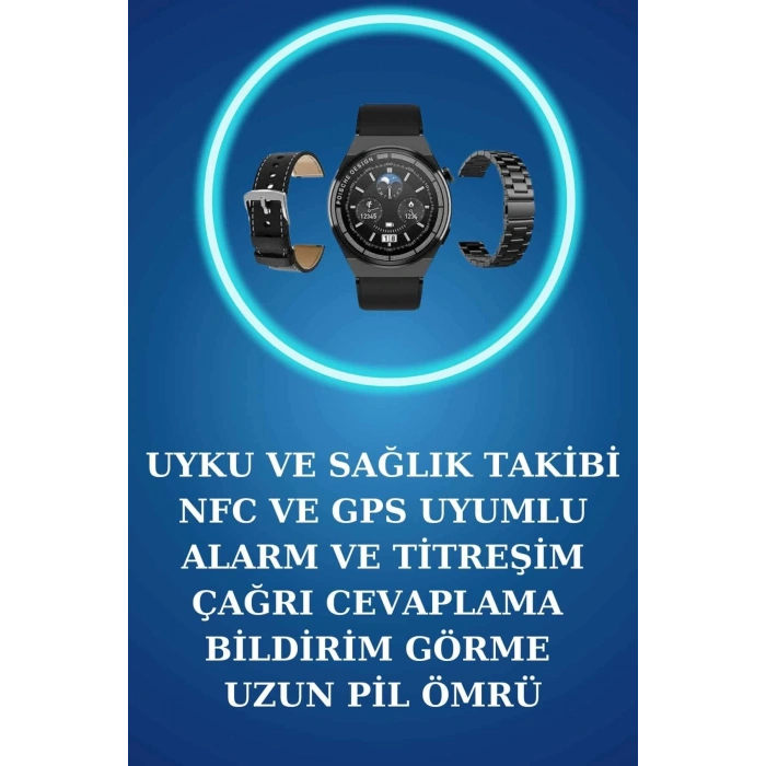 Mey İthalat® Akıllı Saat ve Kulaklık Seti Bildirim Görme Arama Cevaplama ANC Özelliği