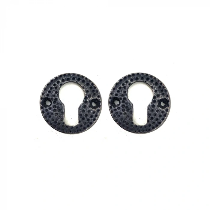 Antika Tarz Dekoratif Pirinç Oda Kilit Rozeti - 49mm, Oksit