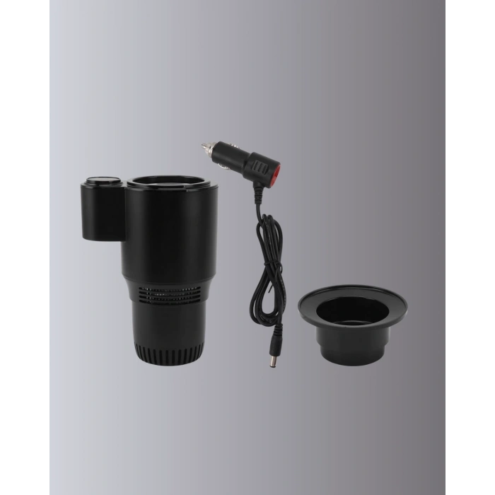 Mey İthalat® Araba Bardaklığı Isıtma Soğutma Ayarlı Çakmak Girişli Akıllı Model