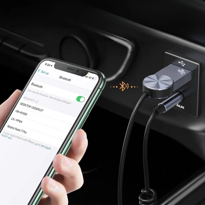 Araba için Bluetooth Aux Alıcısı Wireless Araç Kiti (5047)