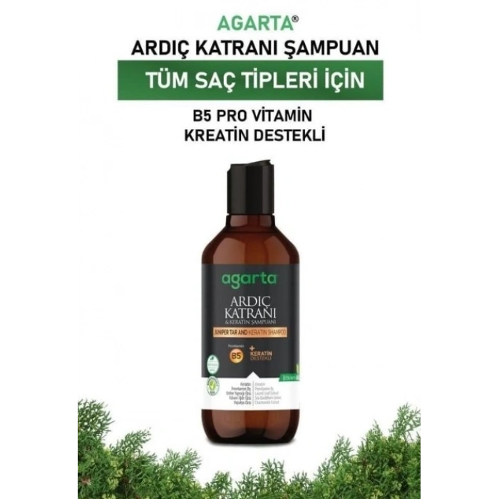 Mey İthalat®   Ardıç Katranı & Keratin Şampuanı 400ml