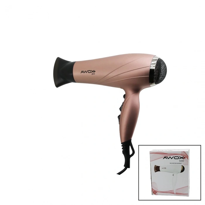 AWOX GLEAO  ROSE-GOLD  SAÇ KURUTMA - FÖN MAKİNESİ  SOĞUK ÜFLEME   2 KADEME FAN - 3 KADEME SICAKLIK   2000W (5047)