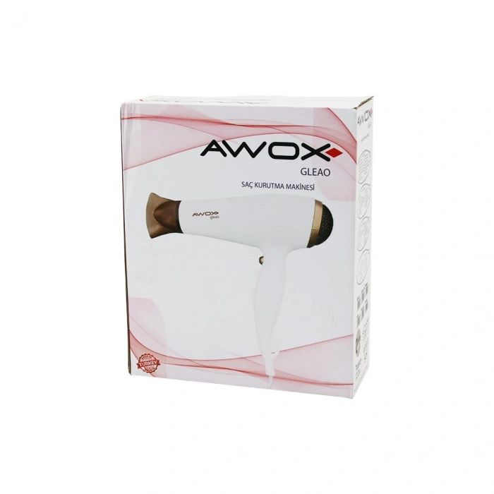 AWOX GLEAO  SİYAH  SAÇ KURUTMA - FÖN MAKİNESİ  SOĞUK ÜFLEME   2 KADEME FAN - 3 KADEME SICAKLIK   1700-2000W (5047)