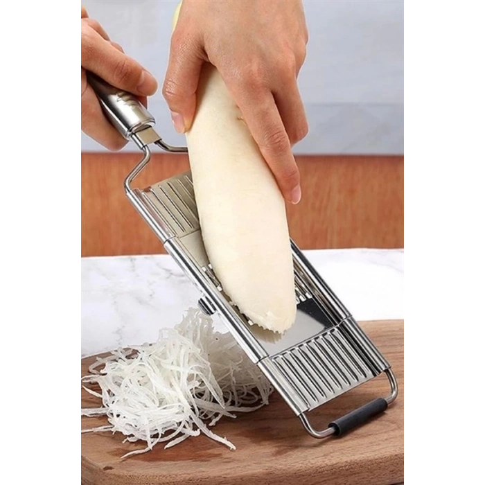 Ayarlanabilir 3 Farklı Başlıklı Tutmalı Sebze Dilimleyici Peynir Rendeleyici Aparat