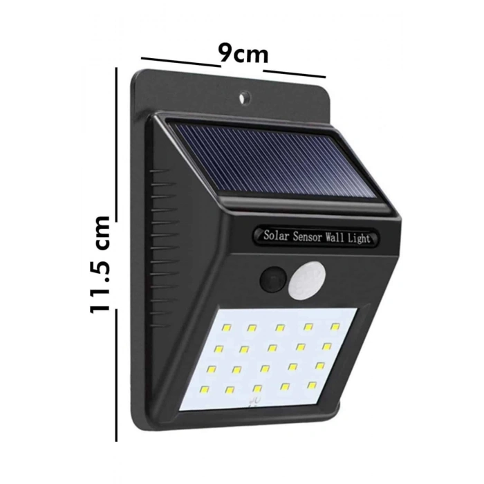 Mey İthalat® Bahçe Aydınlatması Güneş Enerjili Led Işık Lamba Sensörlü Dekoratif