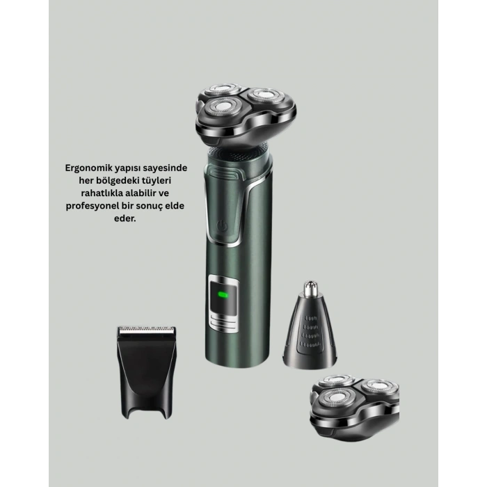 Mey İthalat® Başlıklı Şarjlı Tıraş ve Bakım Cihazı