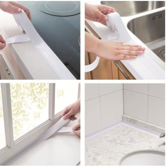 BEYAZ Su Sızdırmaz Lavabo Kenar Bandı (3.2m) (5047)