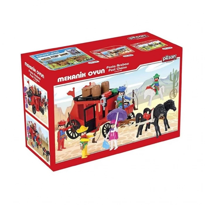 Mey İthalat® 04 002  Mekanik Seri 2 Posta Arabası - Oyuncak
