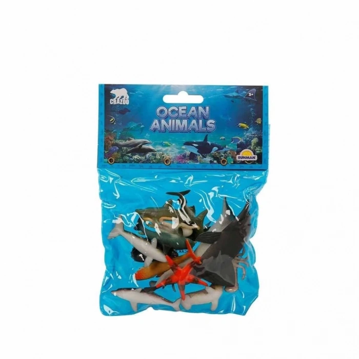 Mey İthalat® 0704 Okyanus Hayvanları Poşetli Hayvan Oyun Seti