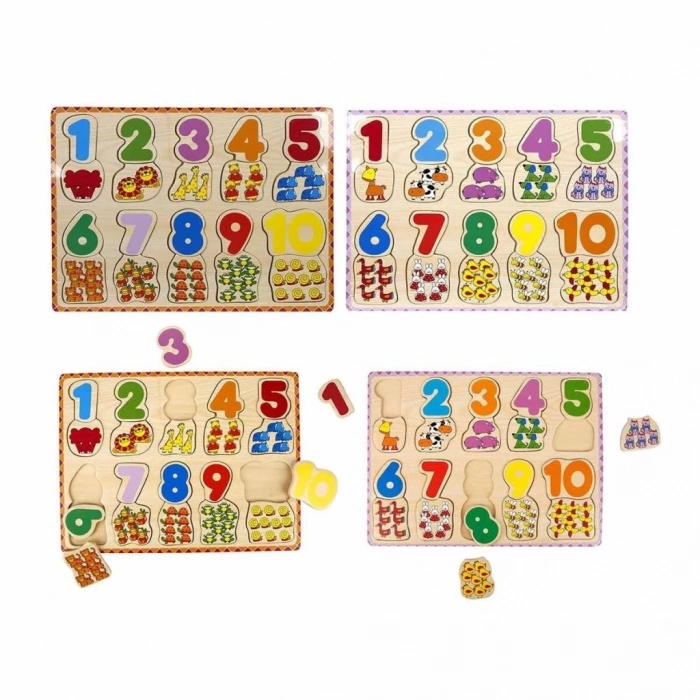 Mey İthalat® 1006609  Tahta   Bultak Rakamlar Hayvanlı