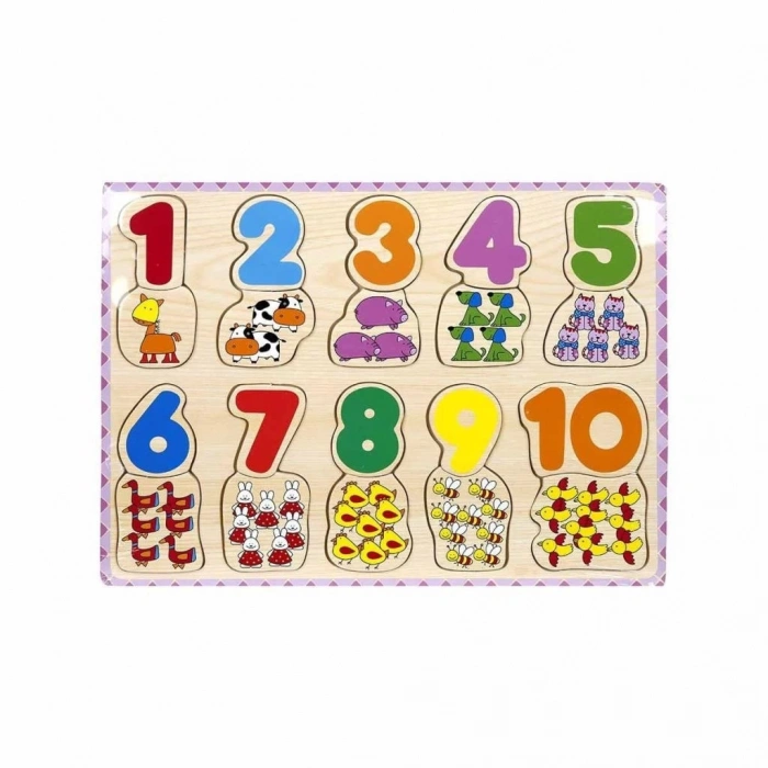 Mey İthalat® 1006609  Tahta   Bultak Rakamlar Hayvanlı