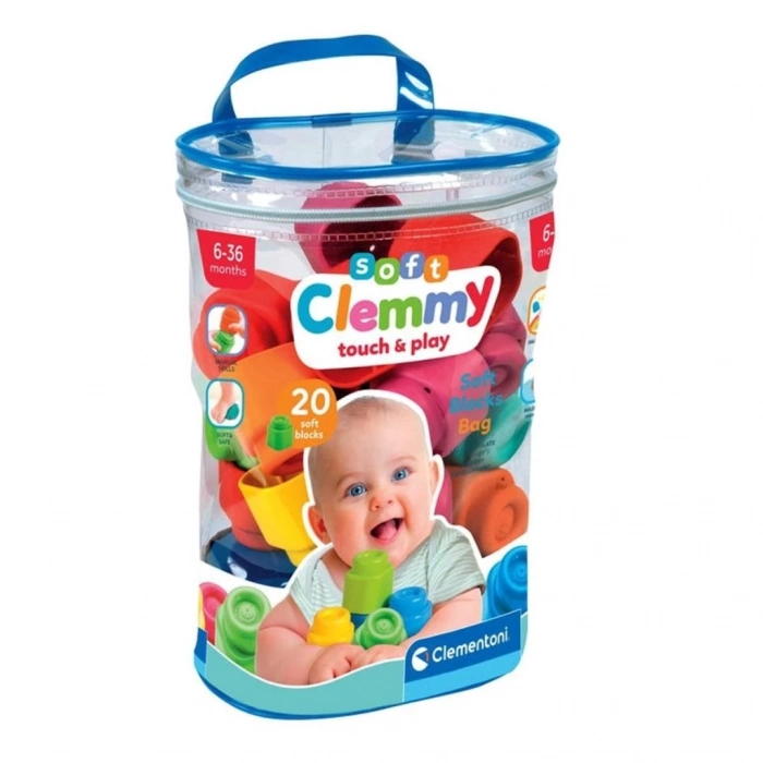 Mey İthalat® 17877 Soft Clemmy - Yumuşak Blok Çantası 20 parça 6-36 ay