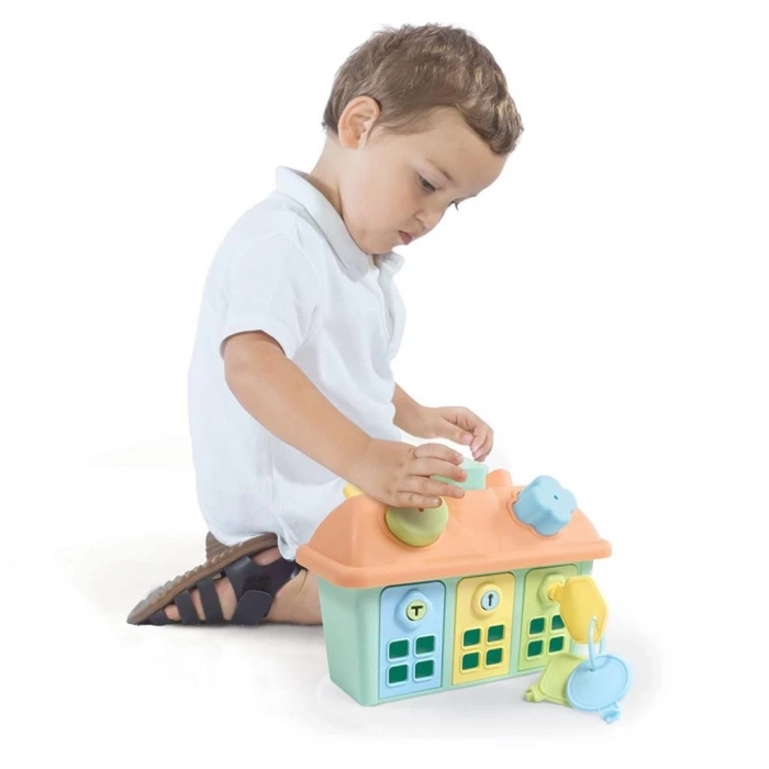 Mey İthalat® 5297 Mutlu Bultak Ev Kilitli Kapı -Dolu Oyuncak