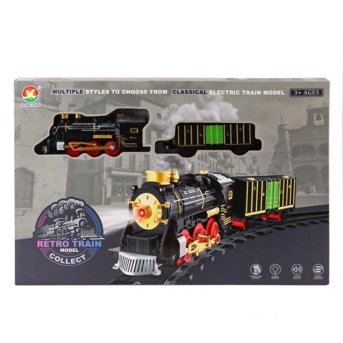 Mey İthalat® 699-69A Sesli Işıklı Şarjlı Dumanlı Tren Seti -Karsan Oyuncak