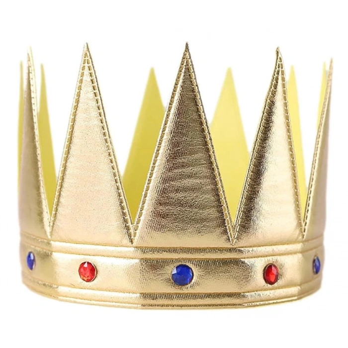 AltınRenkEvaYumuşakKralKraliyetTacıYetişkinÇocukUyumlu55cm