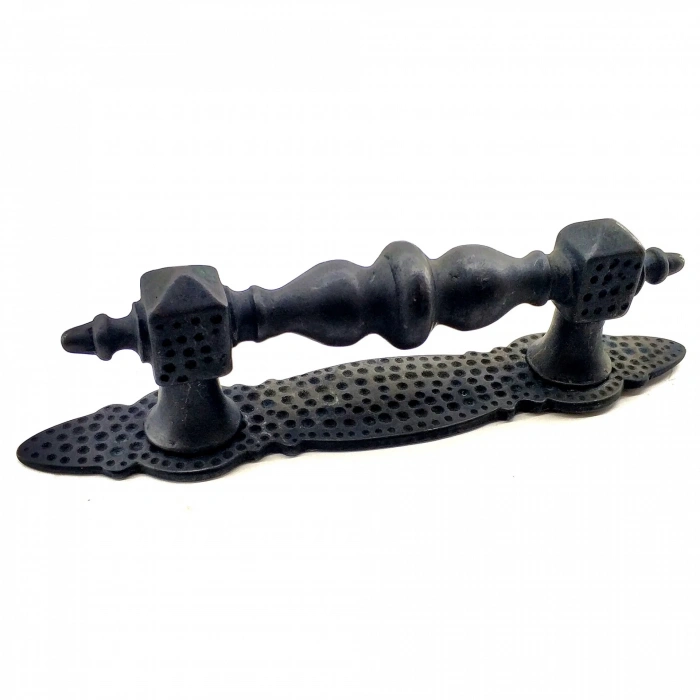 Antika Tarz Dekoratif Pirinç Ağır Kapı Çekme Kolu - Küçük, 215x40 Mm, Oksit