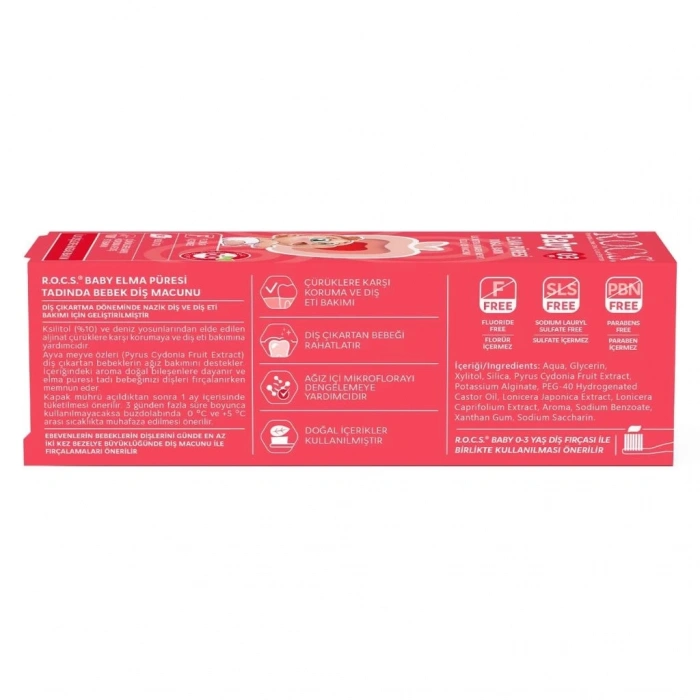 Mey İthalat®  .Baby Diş Macunu 0-3 Yaş 35 ml Elma