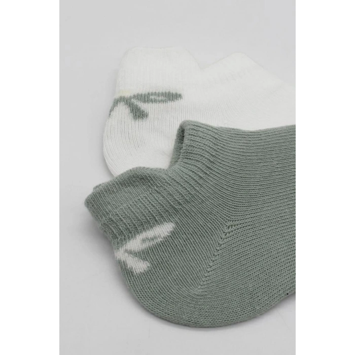 Mey İthalat®   2Li Sneakers Smile Penye Çorap 20106 Nil Ekru