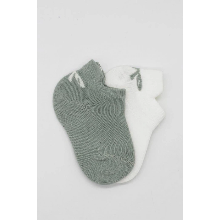 Mey İthalat®   2Li Sneakers Smile Penye Çorap 20106 Nil Ekru