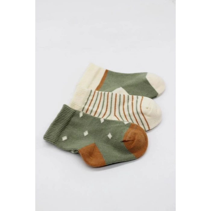 Mey İthalat®   3Lü Penye Kız Soket Çorap 10112 Nil