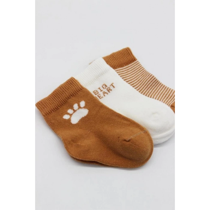 Mey İthalat®  3Lü Penye Soket Çorap BS10110 Hardal (ADET FİYATIDIR)