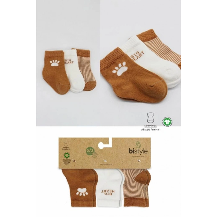 Mey İthalat®  3Lü Penye Soket Çorap BS10110 Hardal (ADET FİYATIDIR)