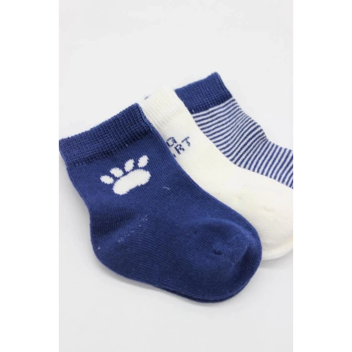 Mey İthalat®   3Lü Penye Soket Çorap 10110 İndigo