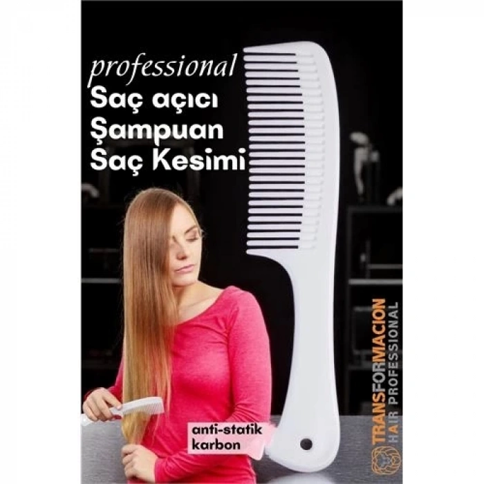 Dolaşık Saç Açıcı Tarak - Şampuan Saç Boyası Tarağı - Geniş Dişli Saç Kesim Tarağı Profesyonel