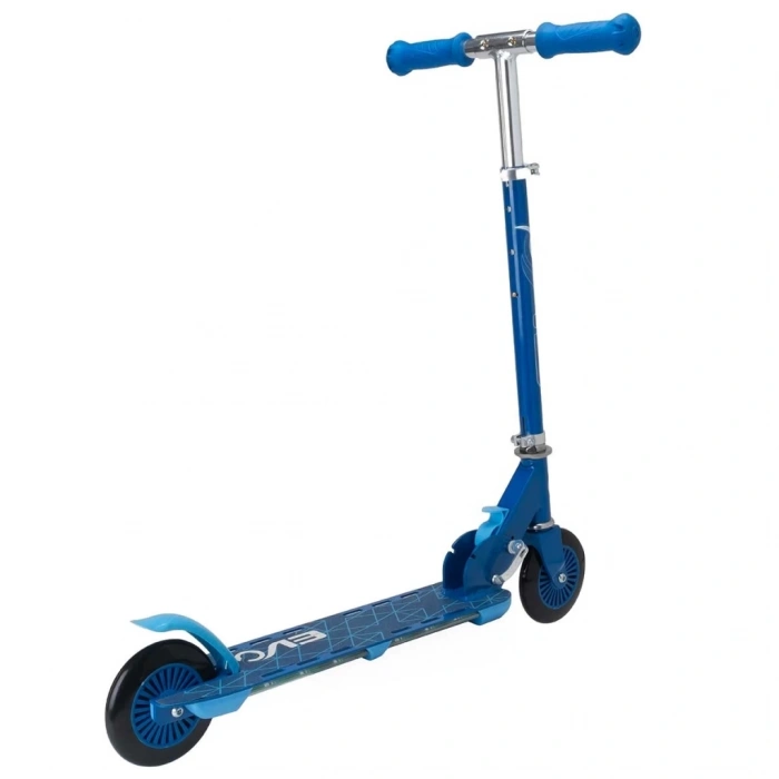 Mey İthalat® 2 Tekerlekli Flash Işıklı Mavi Scooter