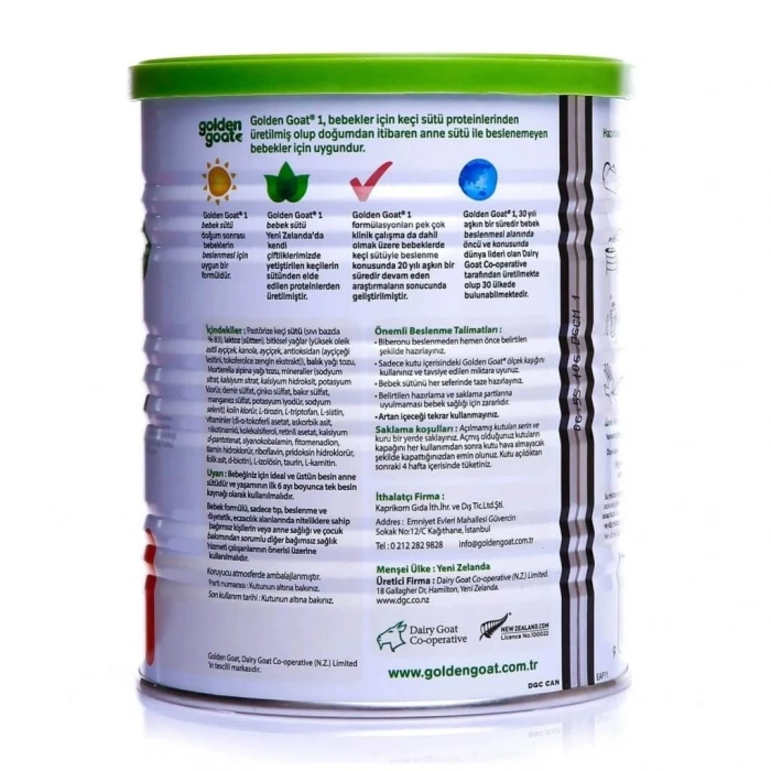 Mey İthalat® Golden Goat 1 Keçi Sütlü Bebek Sütü 0-6 Ay 400 Gr