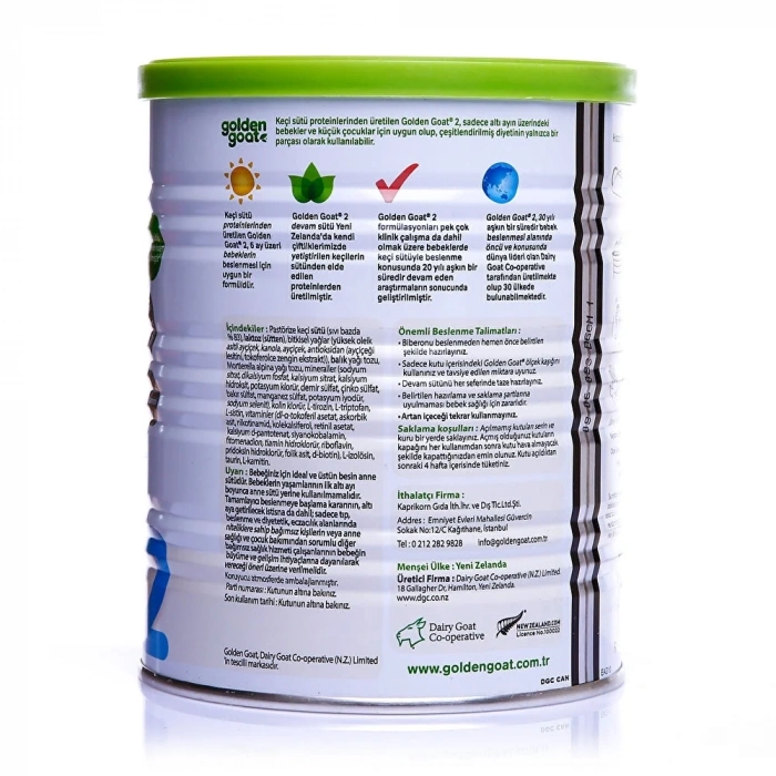 Golden Goat 2 Keçi Sütlü Devam Sütü 6-12 Ay 400 Gr