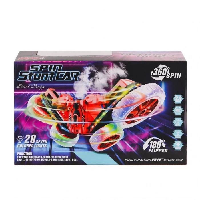 Mey İthalat® HG-4-45 Kumandalı Işıklı Buharlı Stunt Spin Araba -Vardem Oyuncak