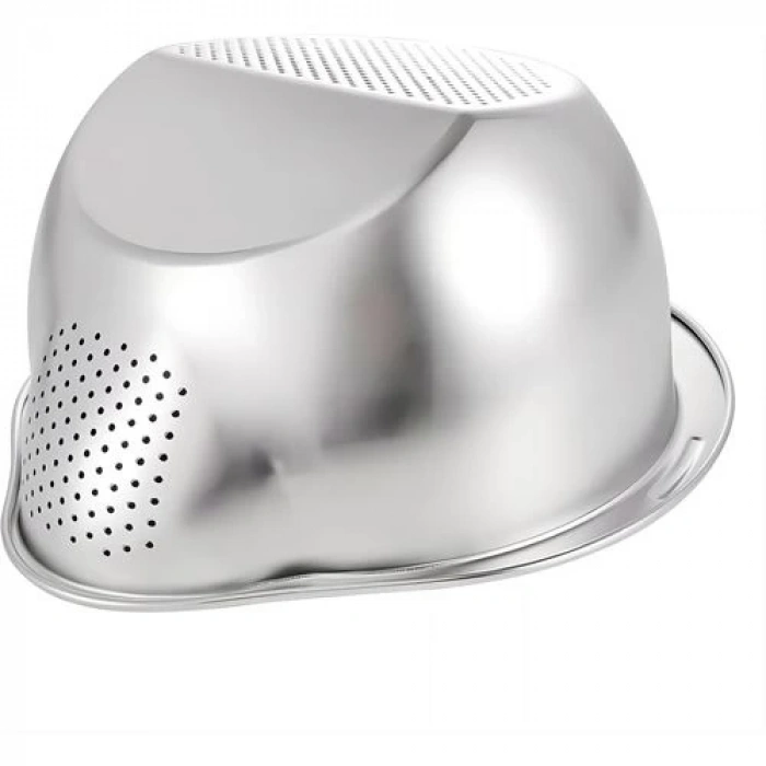 Inox Süzgeç Pirinç Makarna Salata Süzgeci 304 Paslanmaz Çelik 2 ADET