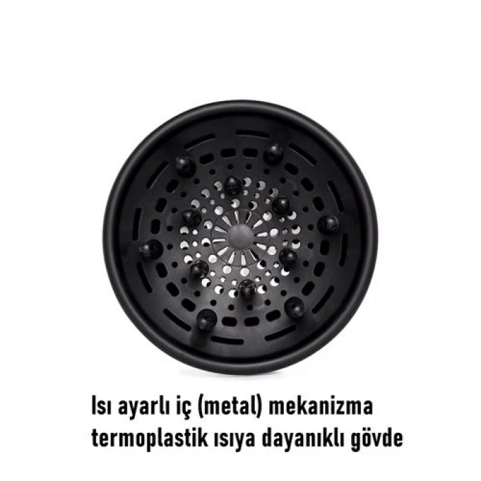 Isı Ayarlamalı Fön Için Difüzör Vigo Başlık Dönerli Profesyonel