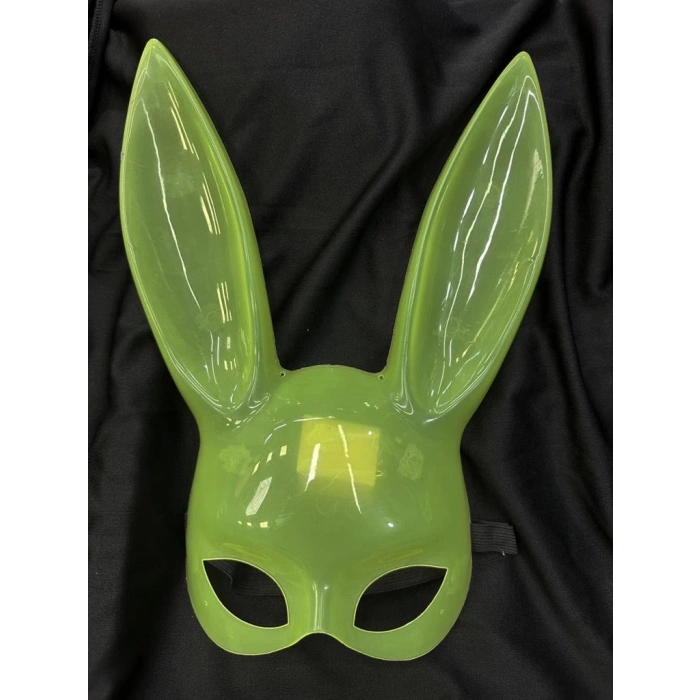 Karanlıkta Yanan Glow Floresan Tavşan Maskesi 32x22 cm